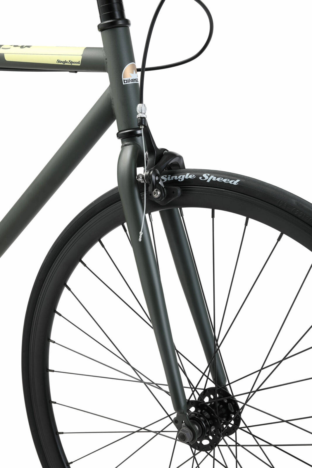 Bikestar Singlespeed 28 inch retro wielrenfiets, groen TK - Afbeelding 9