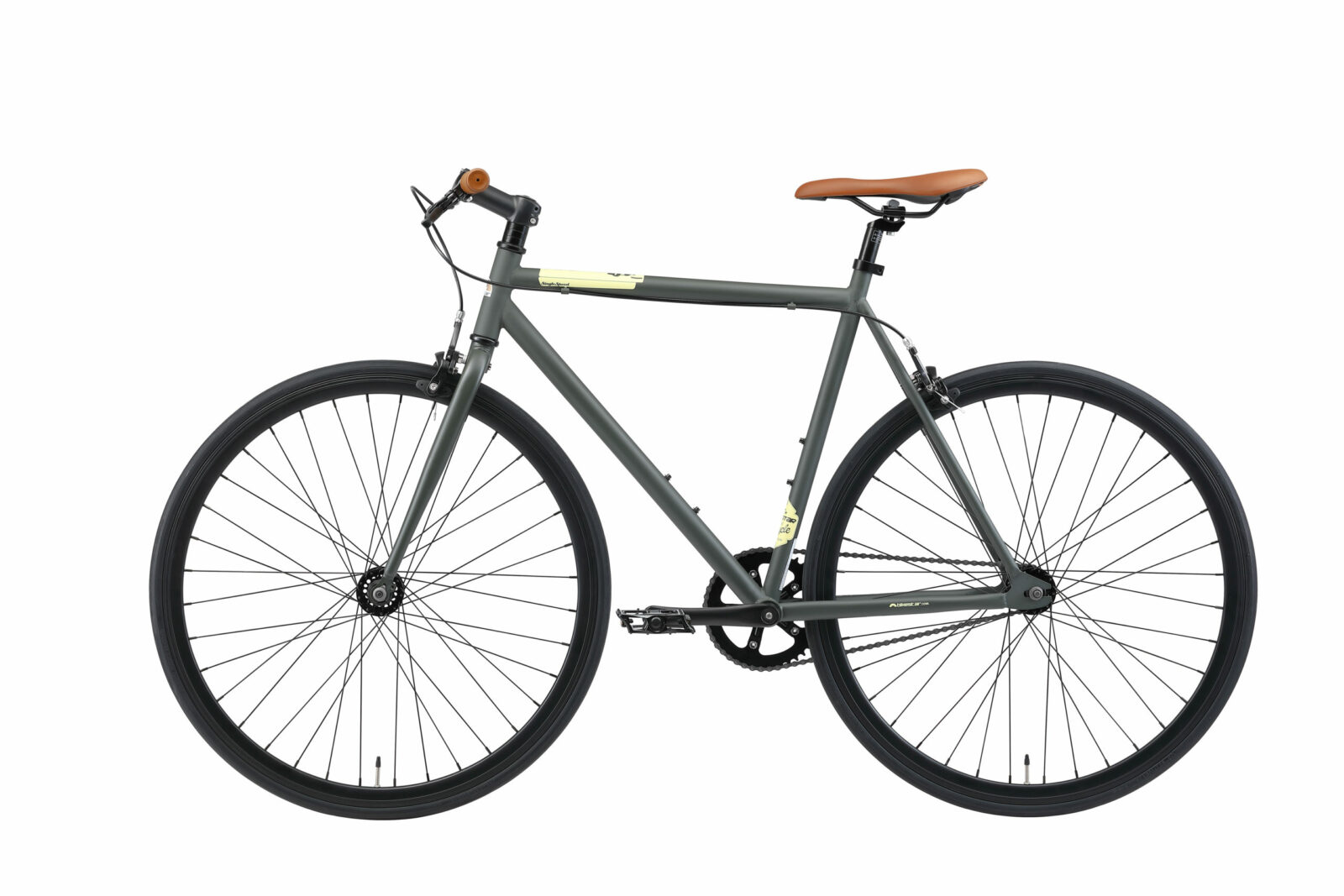 Bikestar Singlespeed 28 inch retro wielrenfiets, groen TK - Afbeelding 3