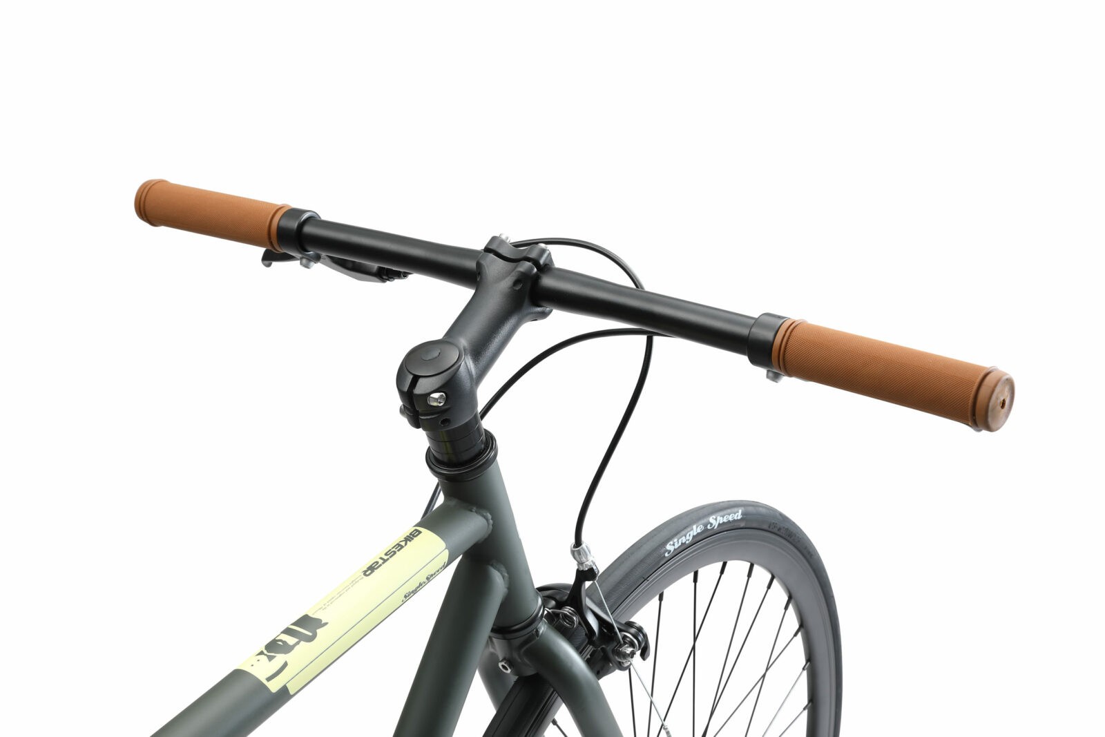 Bikestar Singlespeed 28 inch retro wielrenfiets, groen TK - Afbeelding 6