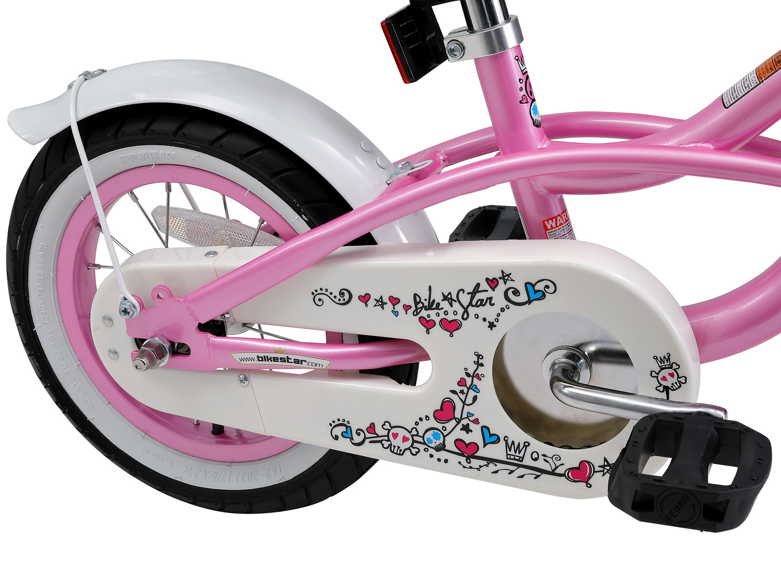 Bikestar kinderfiets Cruiser 12 inch roze - Afbeelding 5