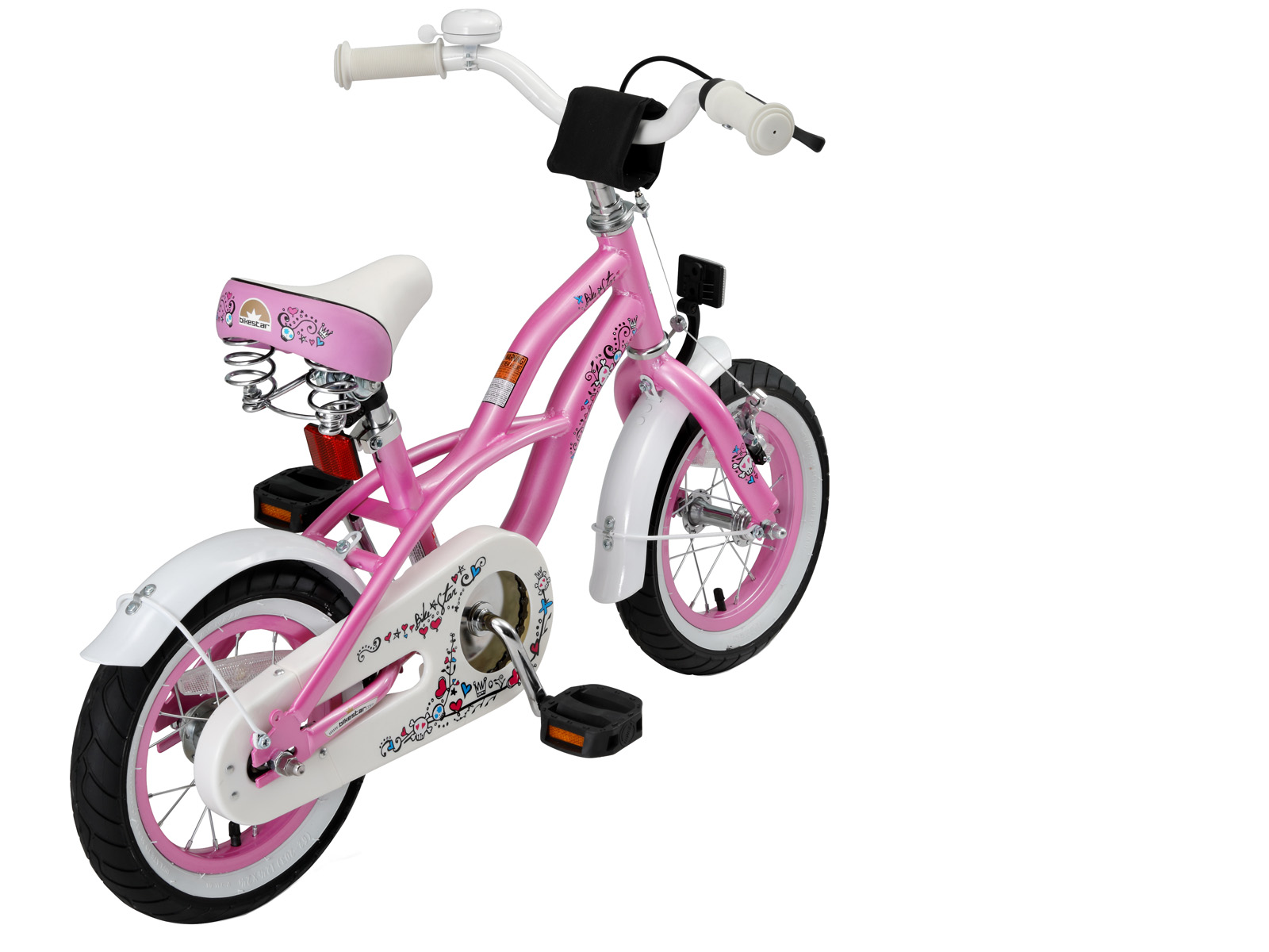Bikestar kinderfiets Cruiser 12 inch roze - Afbeelding 3