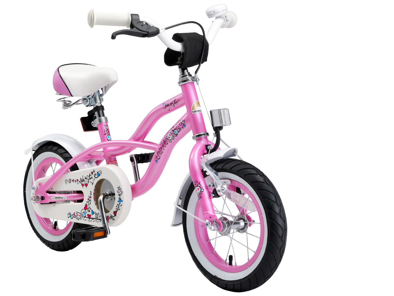 Bikestar kinderfiets Cruiser 12 inch roze - Afbeelding 2