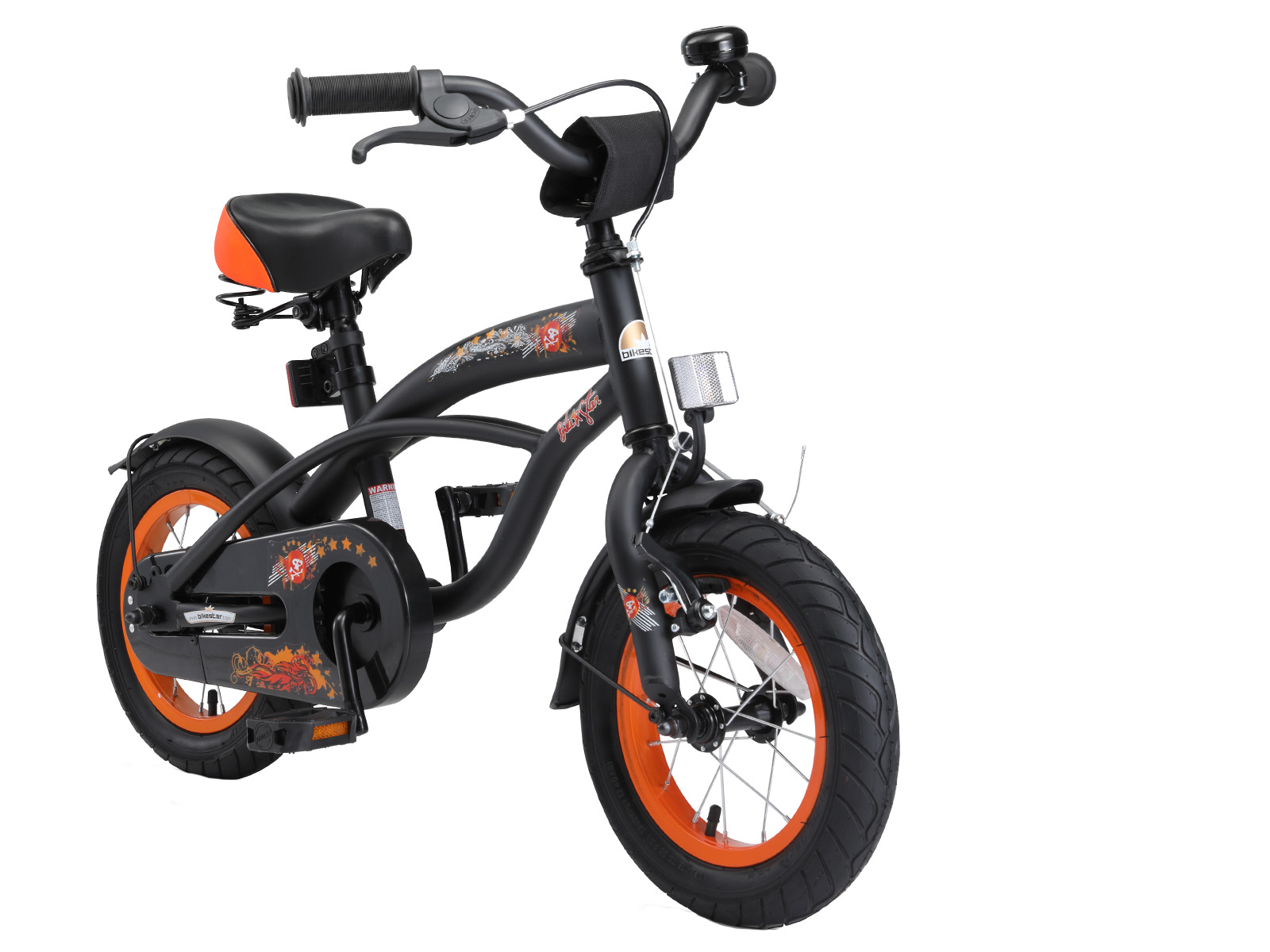 Bikestar kinderfiets Cruiser 12 inch zwart - Afbeelding 2