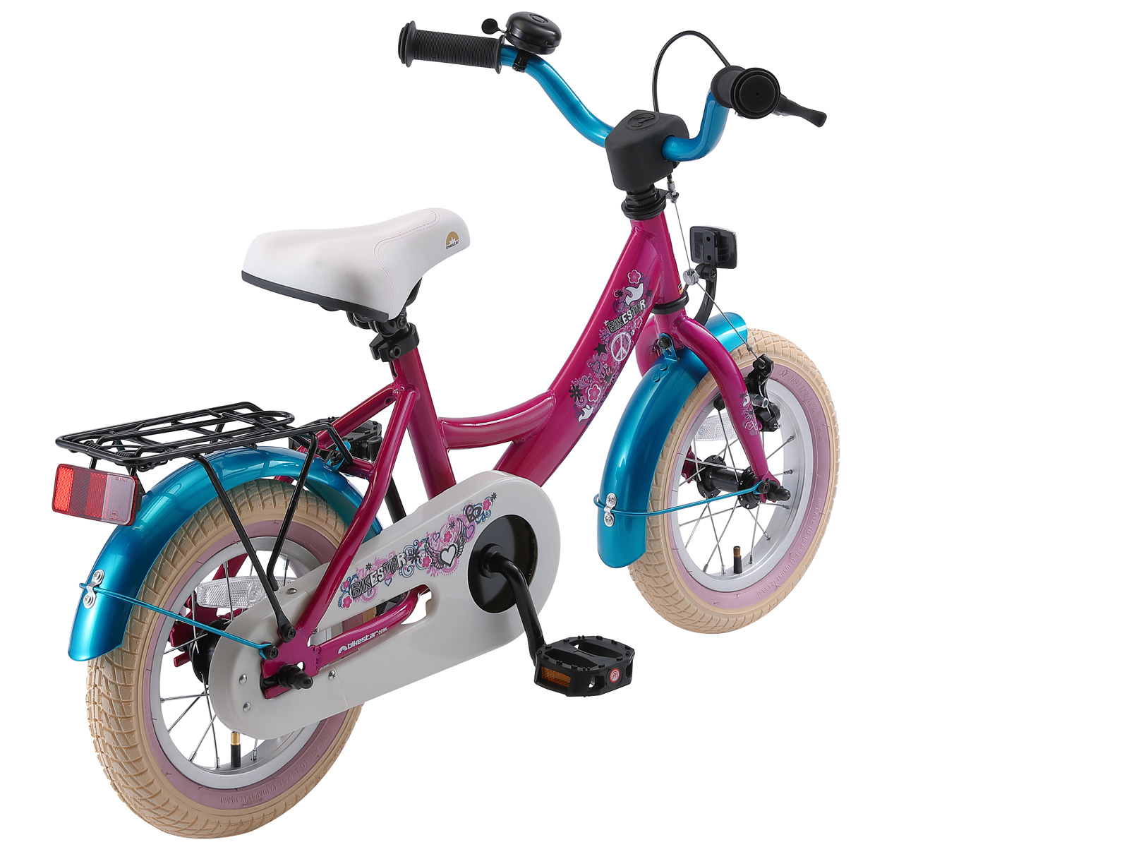 Bikestar kinderfiets Classic 12 inch paars/turquoise - Afbeelding 3
