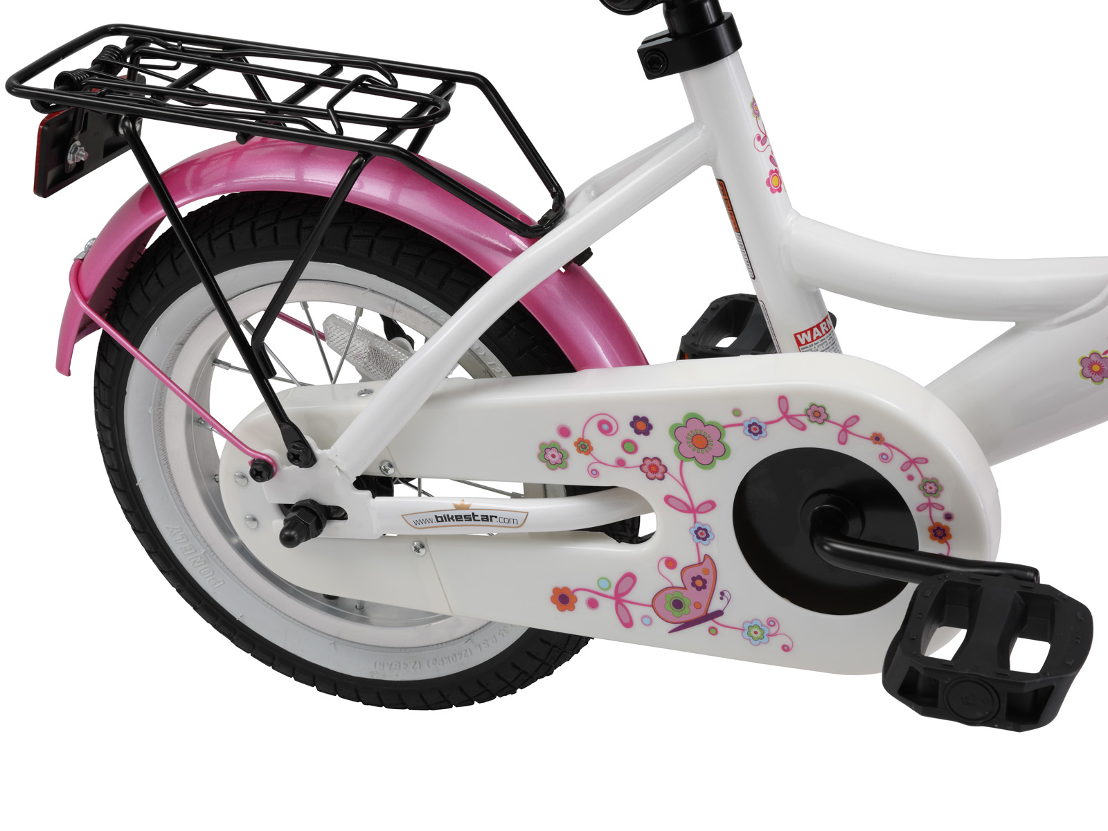 Bikestar kinderfiets Classic 12 inch roze / wit - Afbeelding 4
