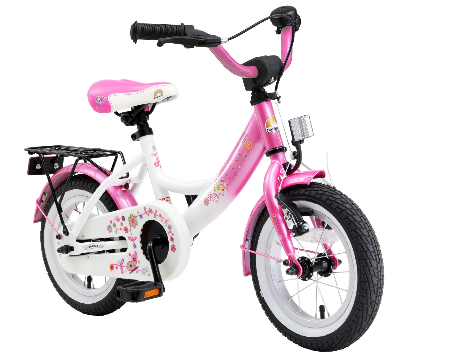 Bikestar kinderfiets Classic 12 inch roze / wit - Afbeelding 2