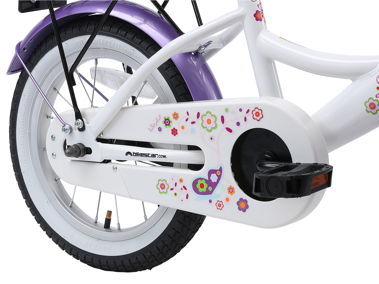 Bikestar kinderfiets Classic 14 inch lila/wit - Afbeelding 4