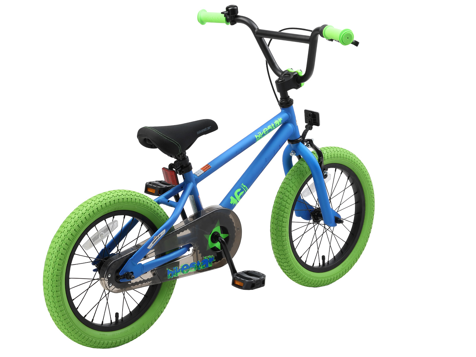 Bikestar kinderfiets BMX 16 inch blauw/groen - Afbeelding 3
