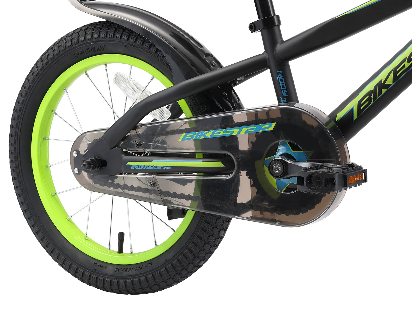 Bikestar kinderfiets Urban Jungle 16 inch, zwart/groen - Afbeelding 4