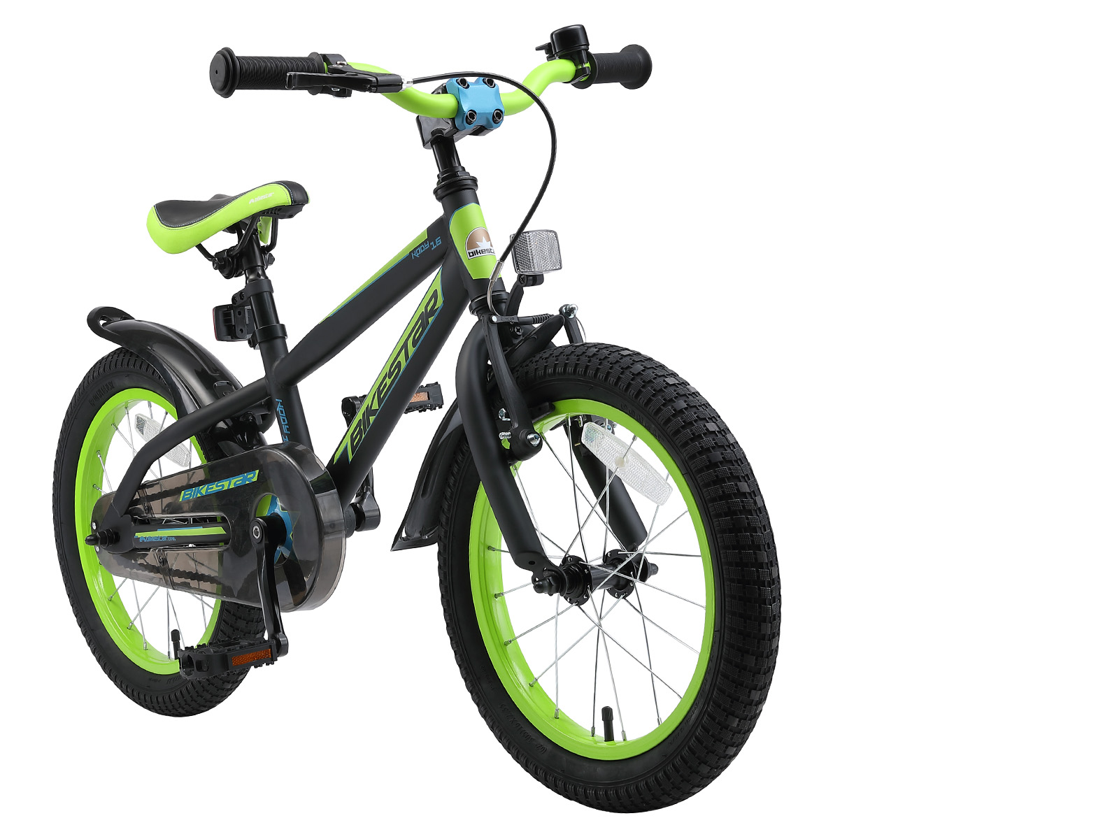 Bikestar kinderfiets Urban Jungle 16 inch, zwart/groen - Afbeelding 2