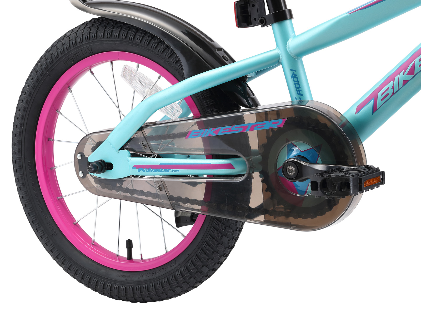 Bikestar kinderfiets Urban Jungle 16 inch, paars/turquoise - Afbeelding 4