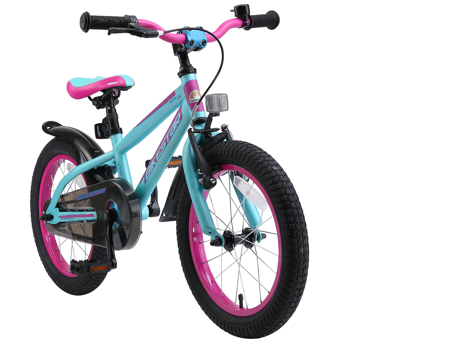 Bikestar kinderfiets Urban Jungle 16 inch, paars/turquoise - Afbeelding 2