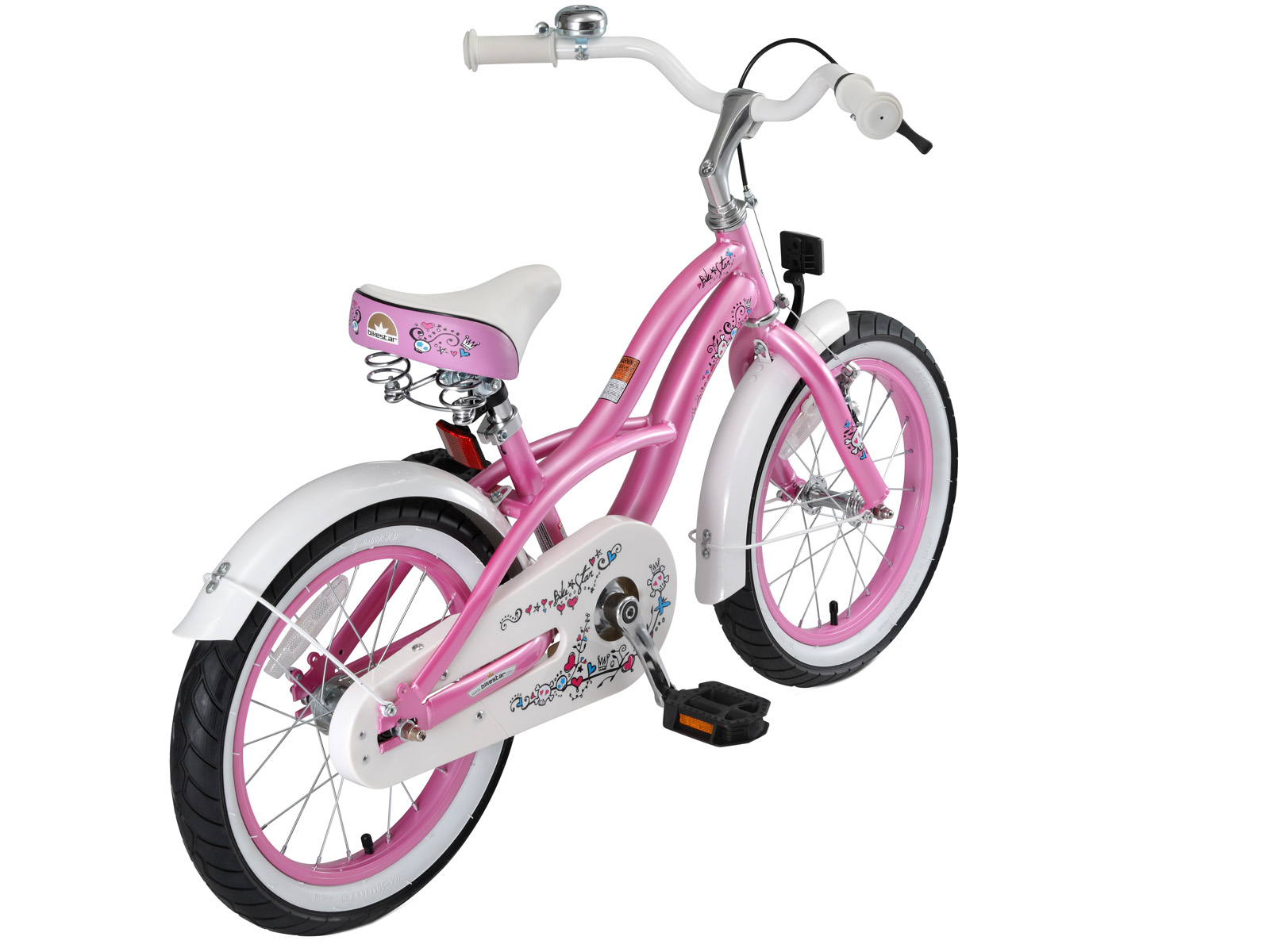 Bikestar kinderfiets Cruiser 16 inch roze - Afbeelding 3