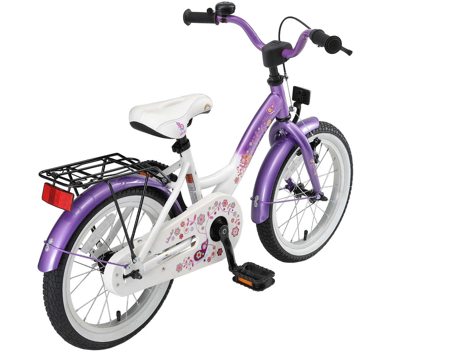 Bikestar kinderfiets Classic 16 inch lila/wit - Afbeelding 3