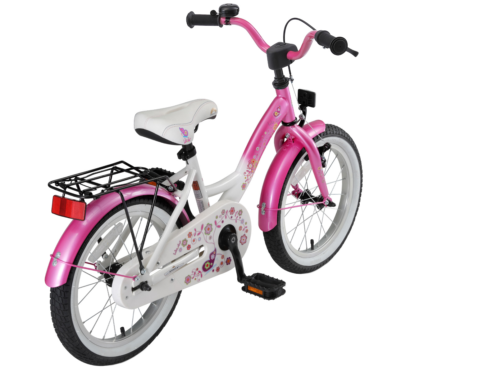 Bikestar kinderfiets Classic 16 inch roze/wit - Afbeelding 3