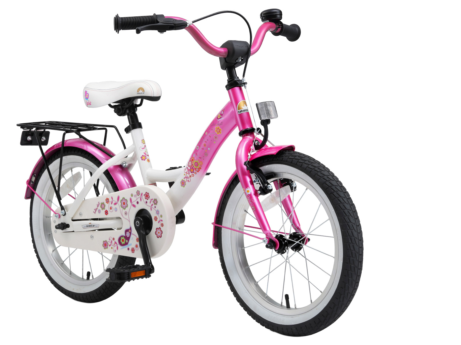 Bikestar kinderfiets Classic 16 inch roze/wit - Afbeelding 2