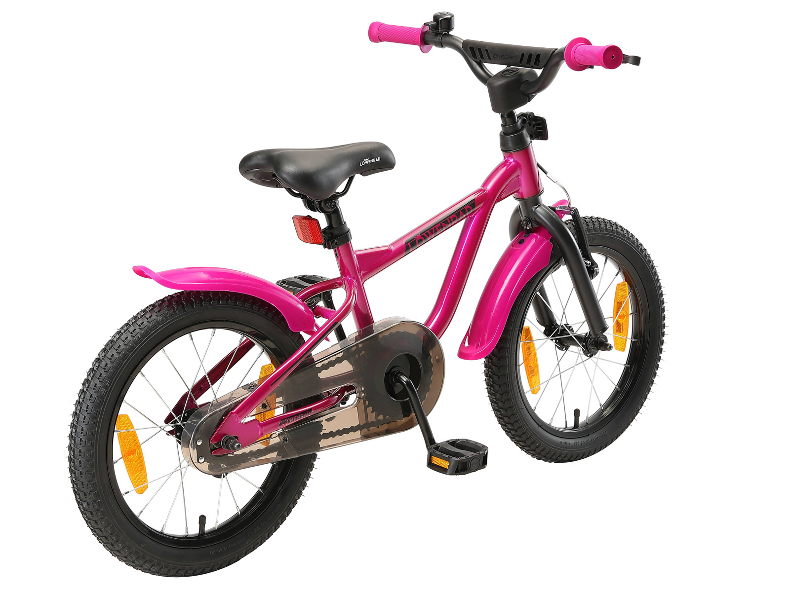 Löwenrad kinderfiets 16 inch wielen donkerroze - Afbeelding 3