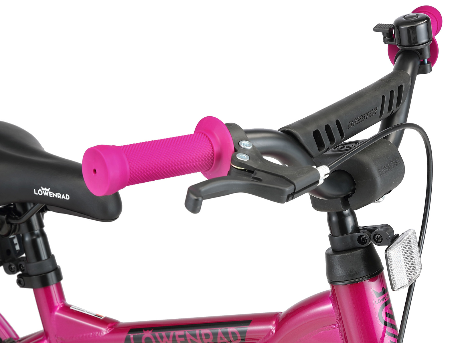 Löwenrad kinderfiets 16 inch wielen donkerroze - Afbeelding 5