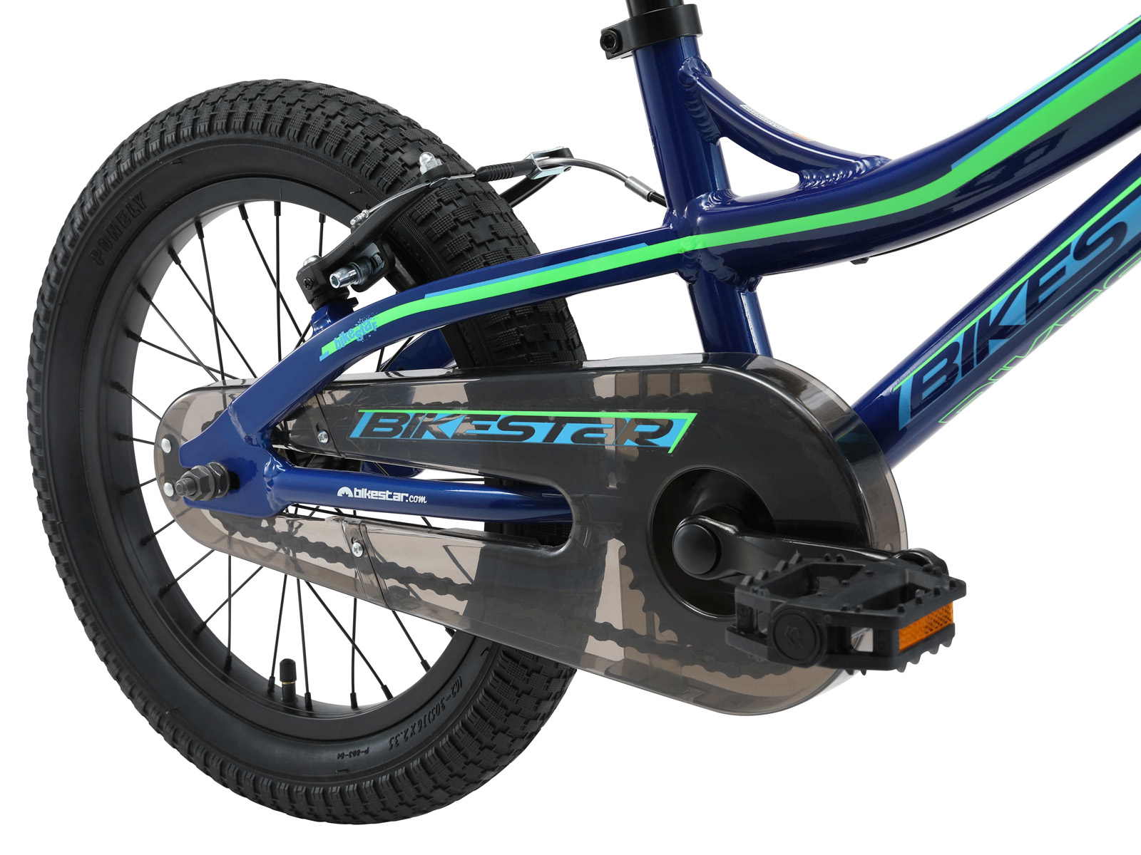 Bikestar kinderfiets Mountainbike alu 16 inch blauw/groen - Afbeelding 4