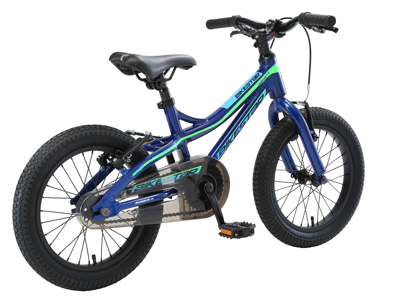 Bikestar kinderfiets Mountainbike alu 16 inch blauw/groen - Afbeelding 3