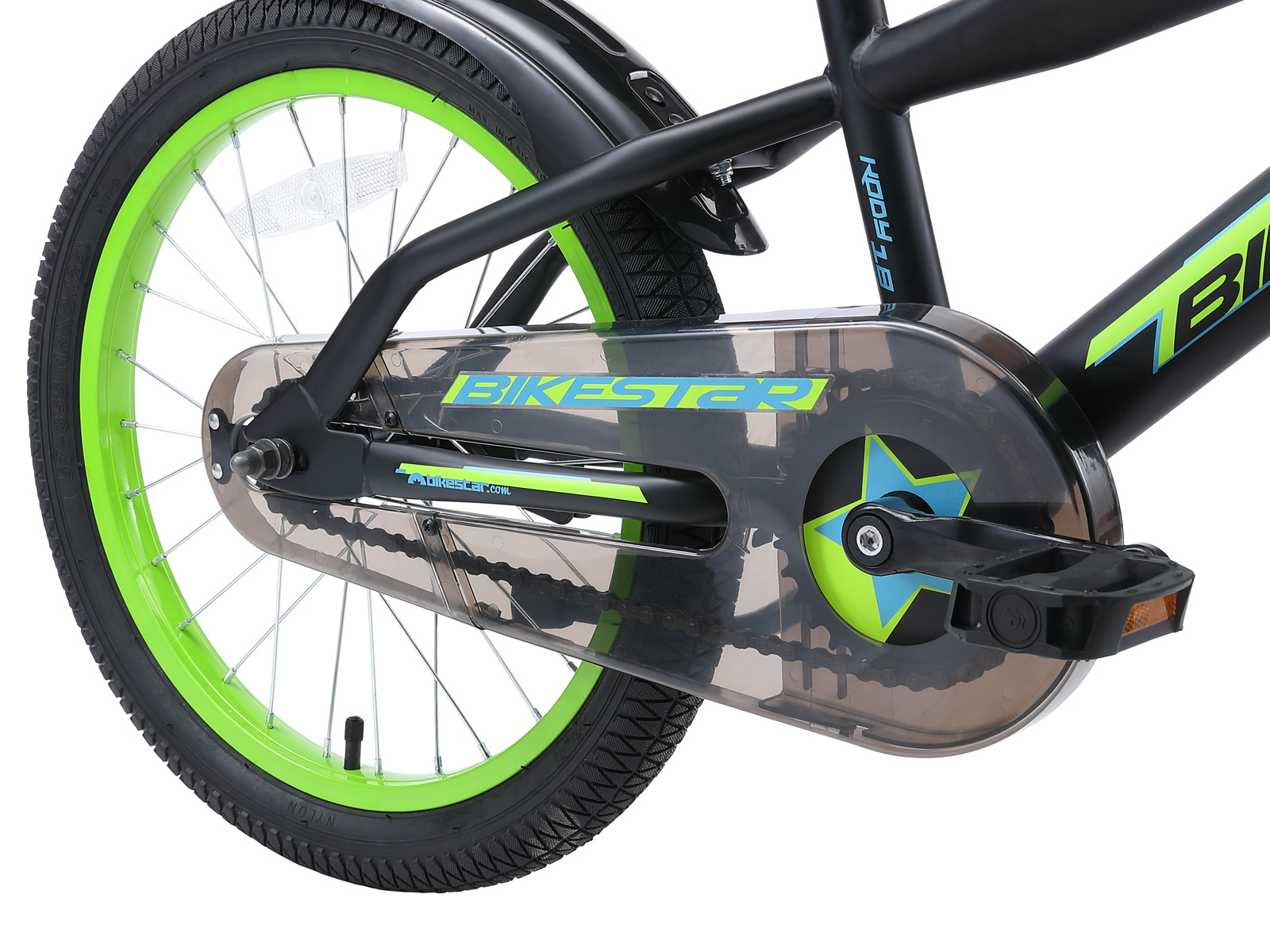 Bikestar kinderfiets Urban Jungle 18 inch zwart/groen - Afbeelding 4