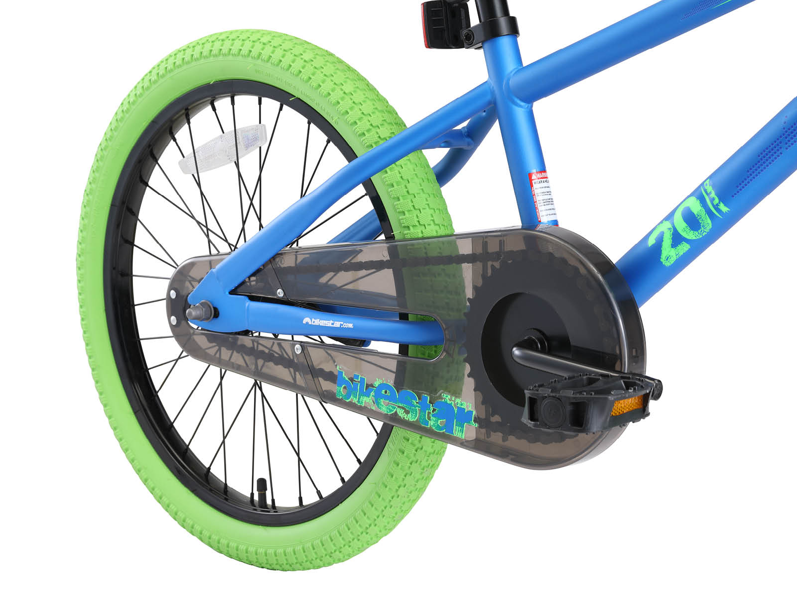 Bikestar kinderfiets BMX 20 inch blauw/groen - Afbeelding 5