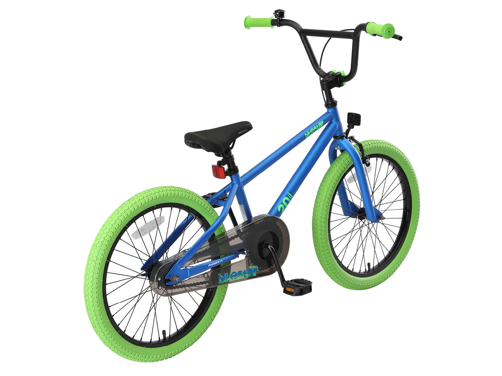 Bikestar kinderfiets BMX 20 inch blauw/groen - Afbeelding 3