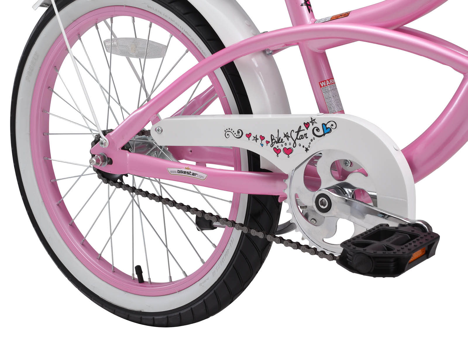 Bikestar kinderfiets Cruiser 20 inch roze - Afbeelding 5
