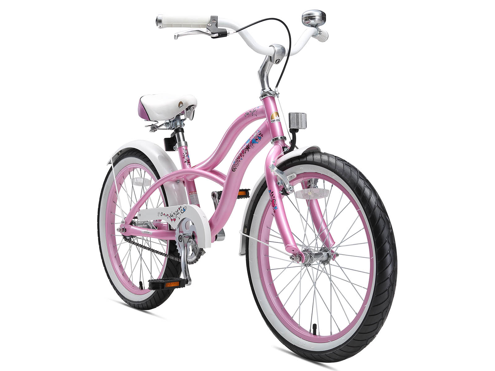 Bikestar kinderfiets Cruiser 20 inch roze - Afbeelding 2