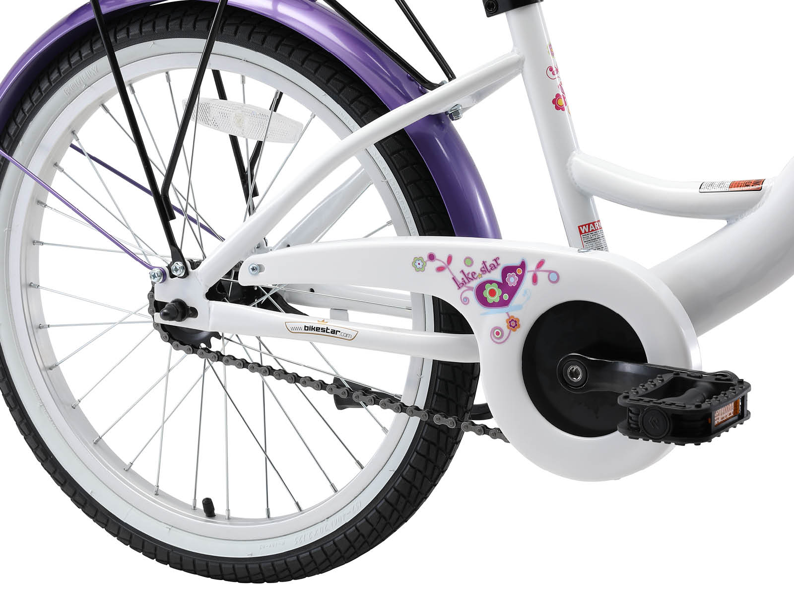 Bikestar kinderfiets Classic 20 inch lila/wit - Afbeelding 5