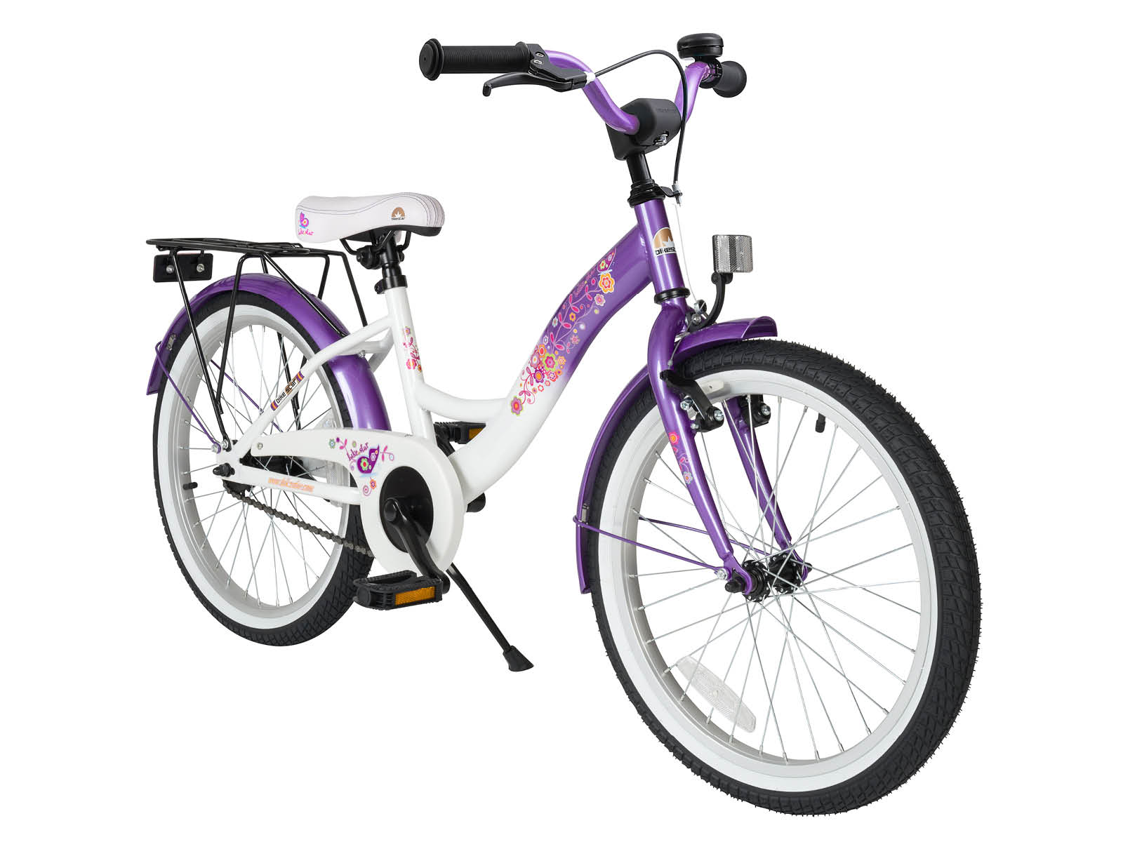Bikestar kinderfiets Classic 20 inch lila/wit - Afbeelding 2