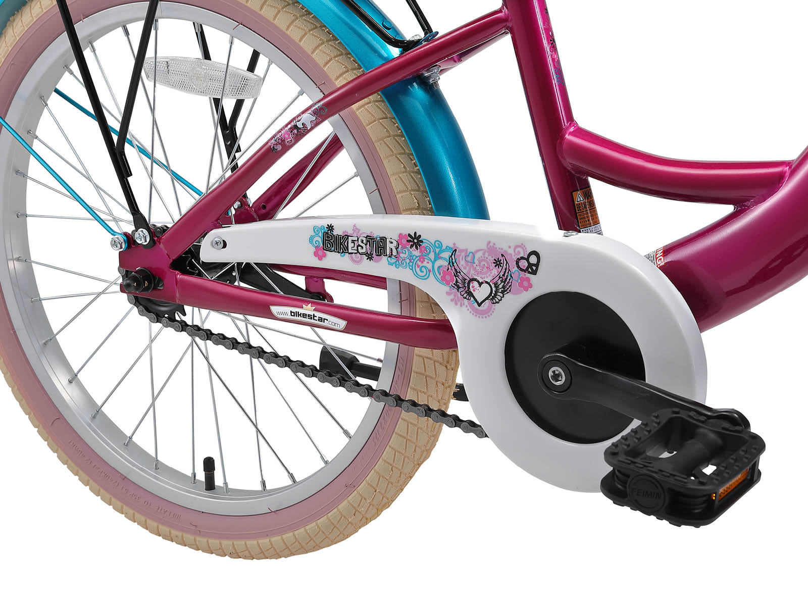 Bikestar kinderfiets Classic 20 inch paars/turquoise - Afbeelding 5