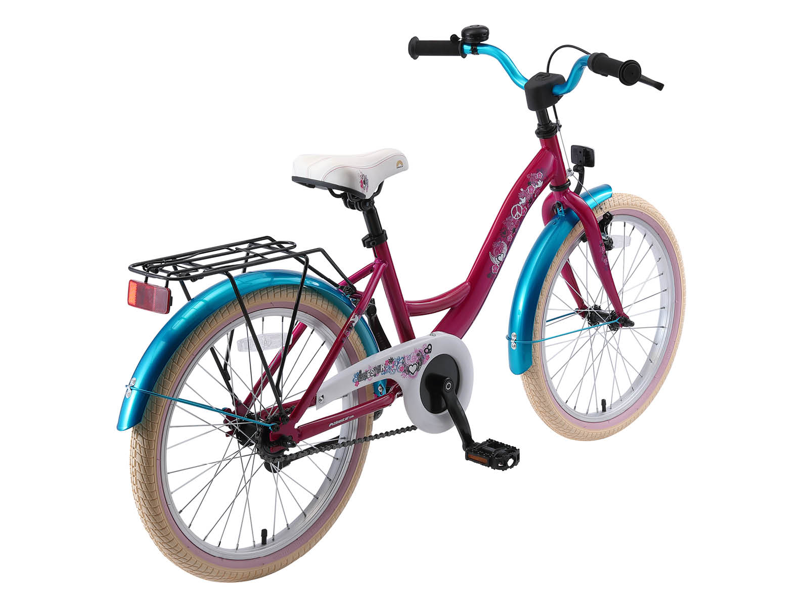 Bikestar kinderfiets Classic 20 inch paars/turquoise - Afbeelding 3