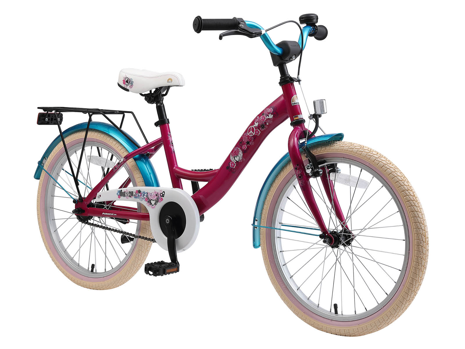 Bikestar kinderfiets Classic 20 inch paars/turquoise - Afbeelding 2