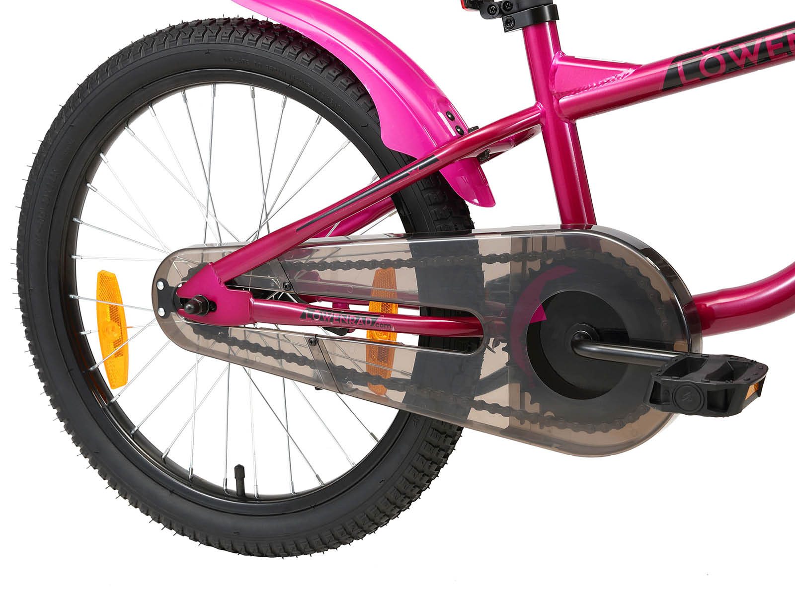 Löwenrad kinderfiets 20 inch wielen donkerroze - Afbeelding 5