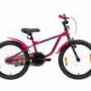 bikestar 20 inch löwenrad donkerroze
