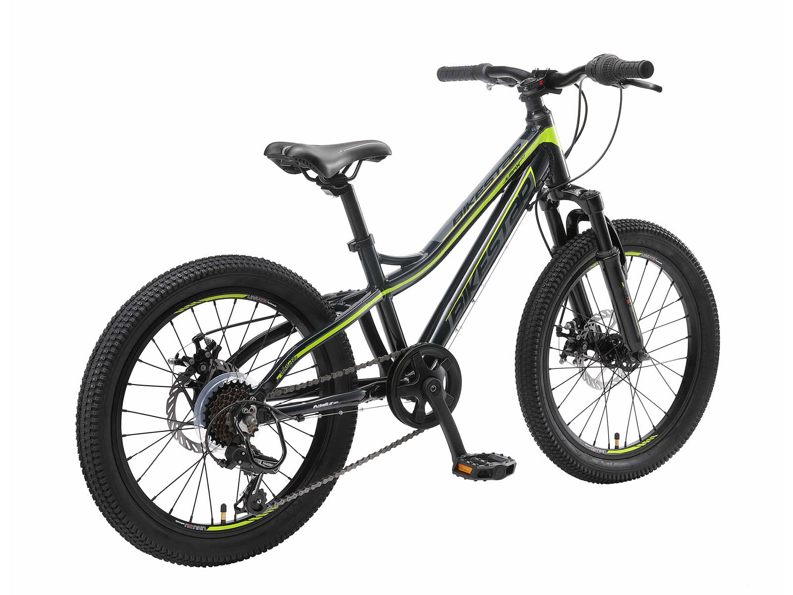 Bikestar kinderfiets MTB 7speed 20inch zwart/groen - Afbeelding 3