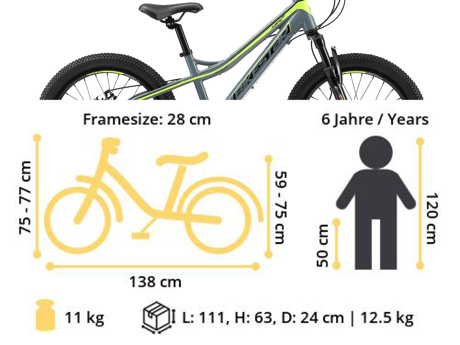 Bikestar kinderfiets MTB 7speed 20inch petrol/groen - Afbeelding 6