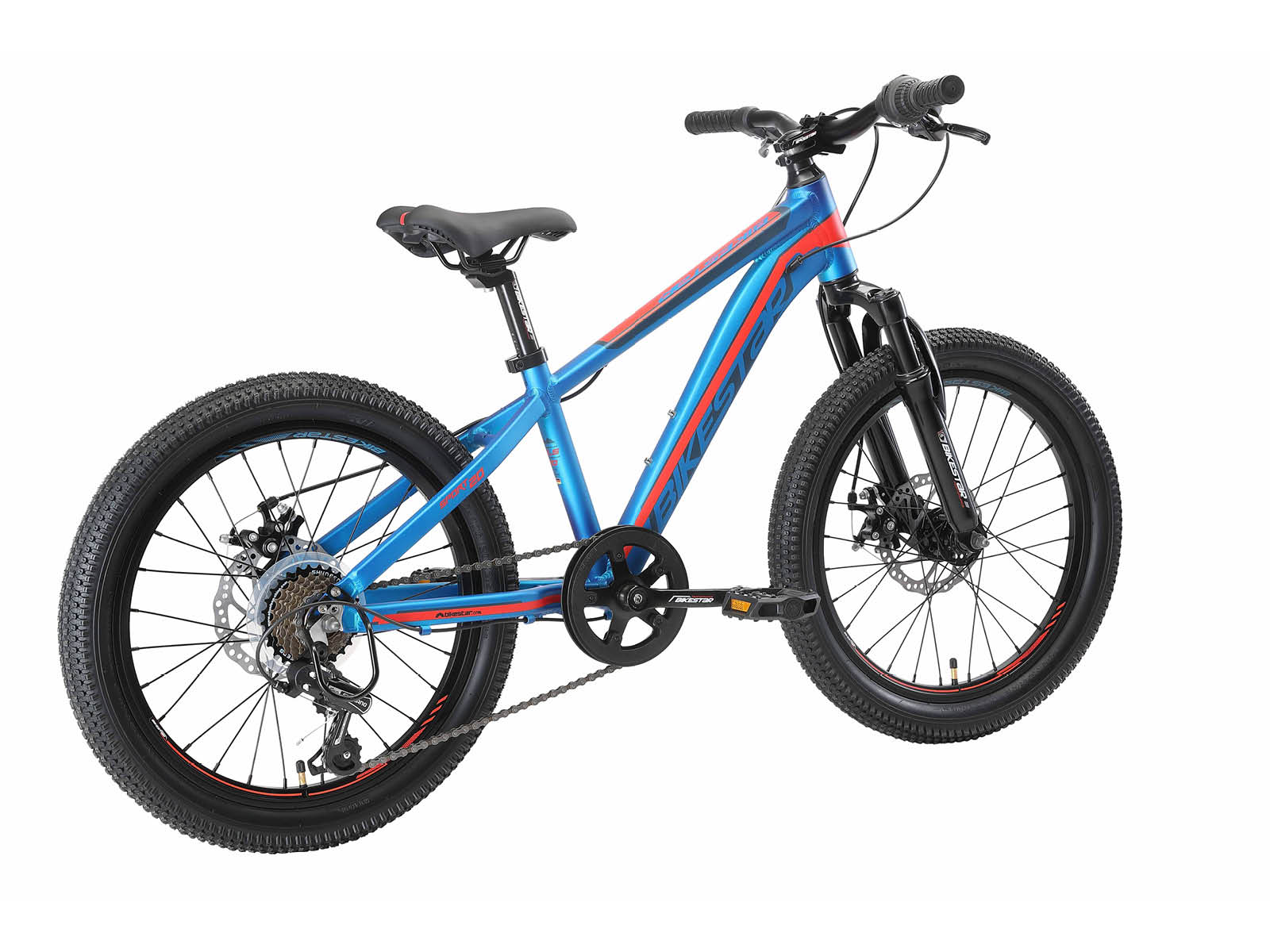Bikestar kinderfiets MTB Sport 7speed 20 inch blauw/oranje - Afbeelding 3