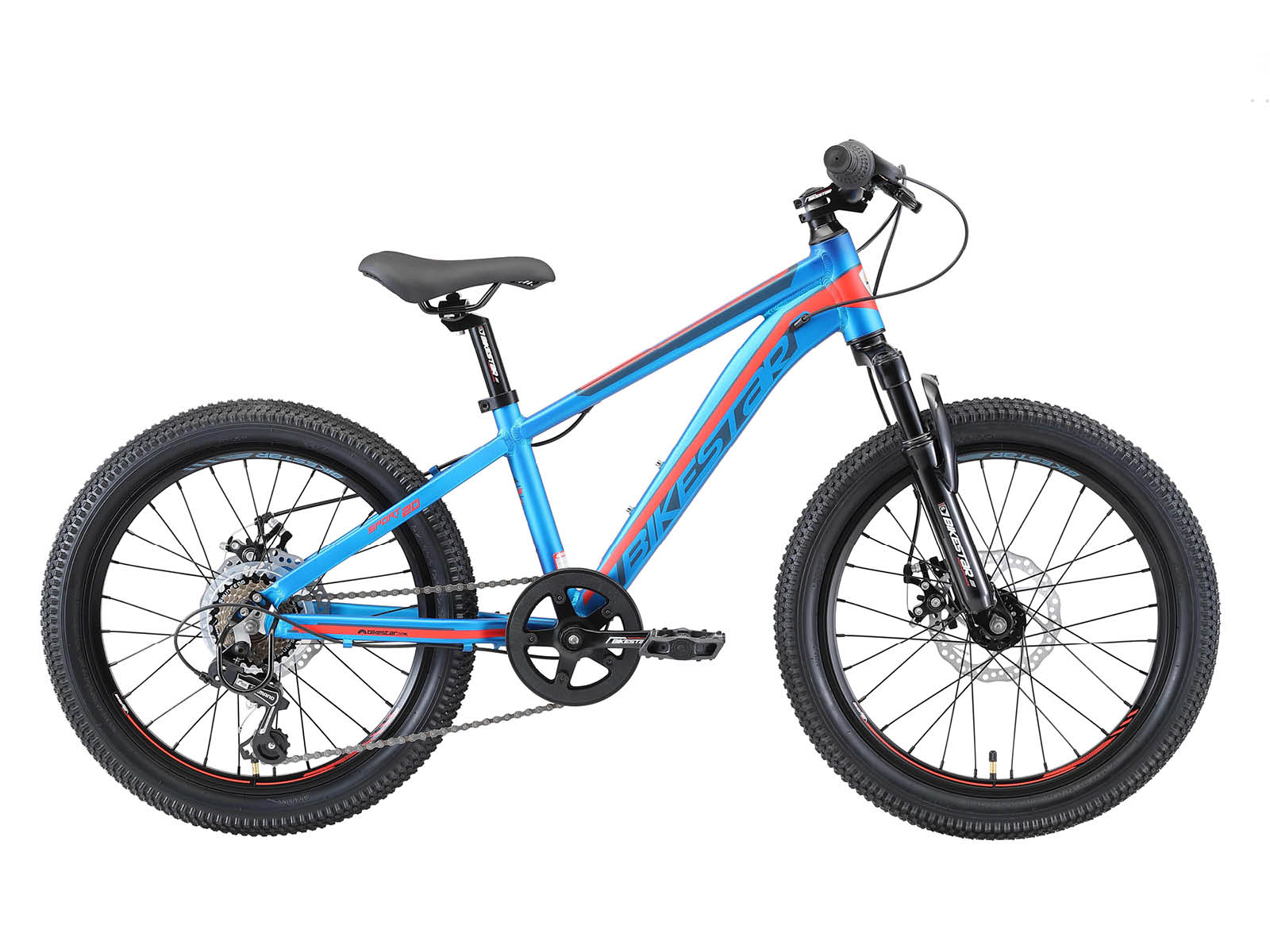 bikestar 20 inch MTB blauw/oranje