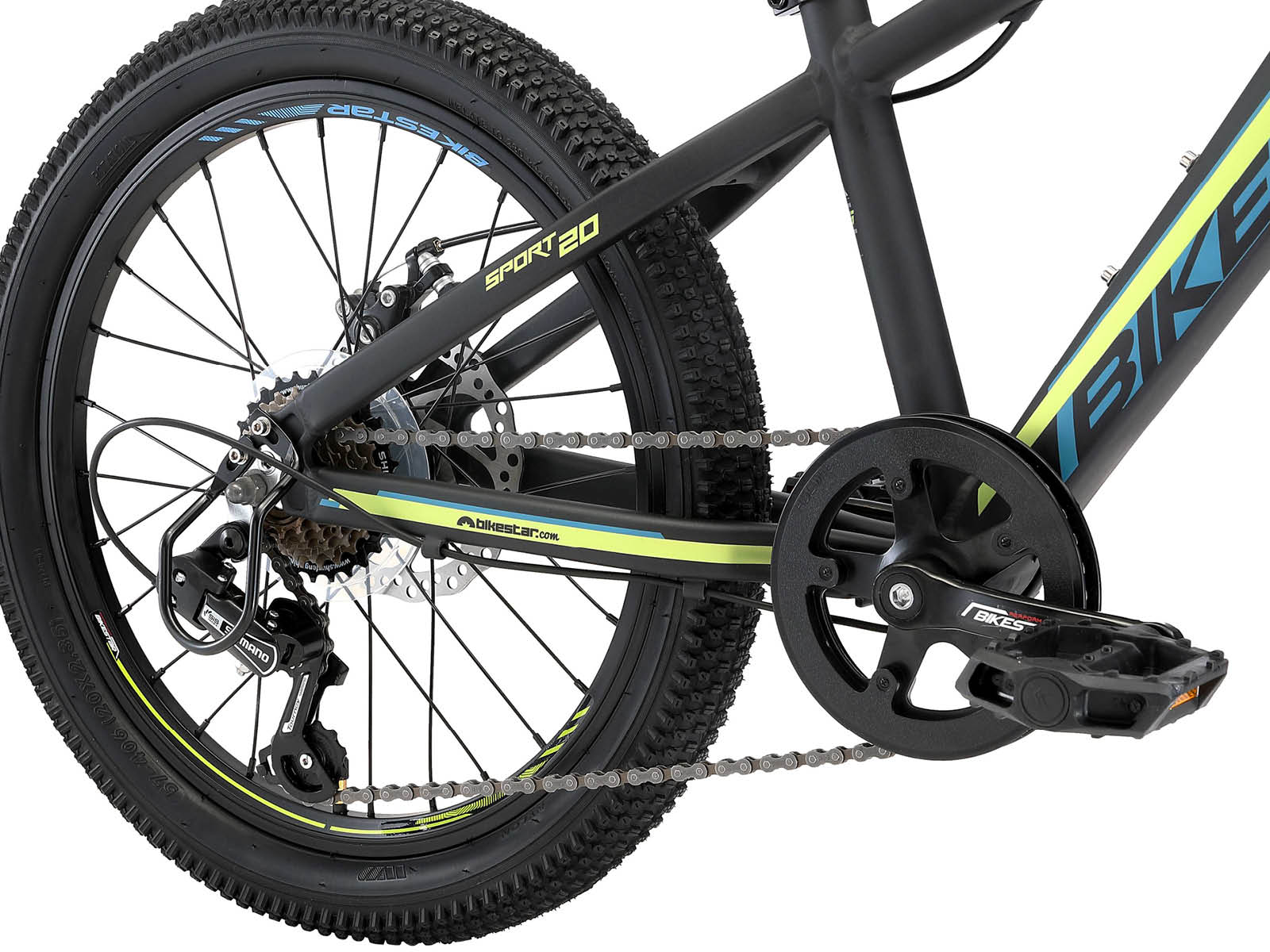 Bikestar kinderfiets MTB Sport 7speed 20inch zwart/groen - Afbeelding 5