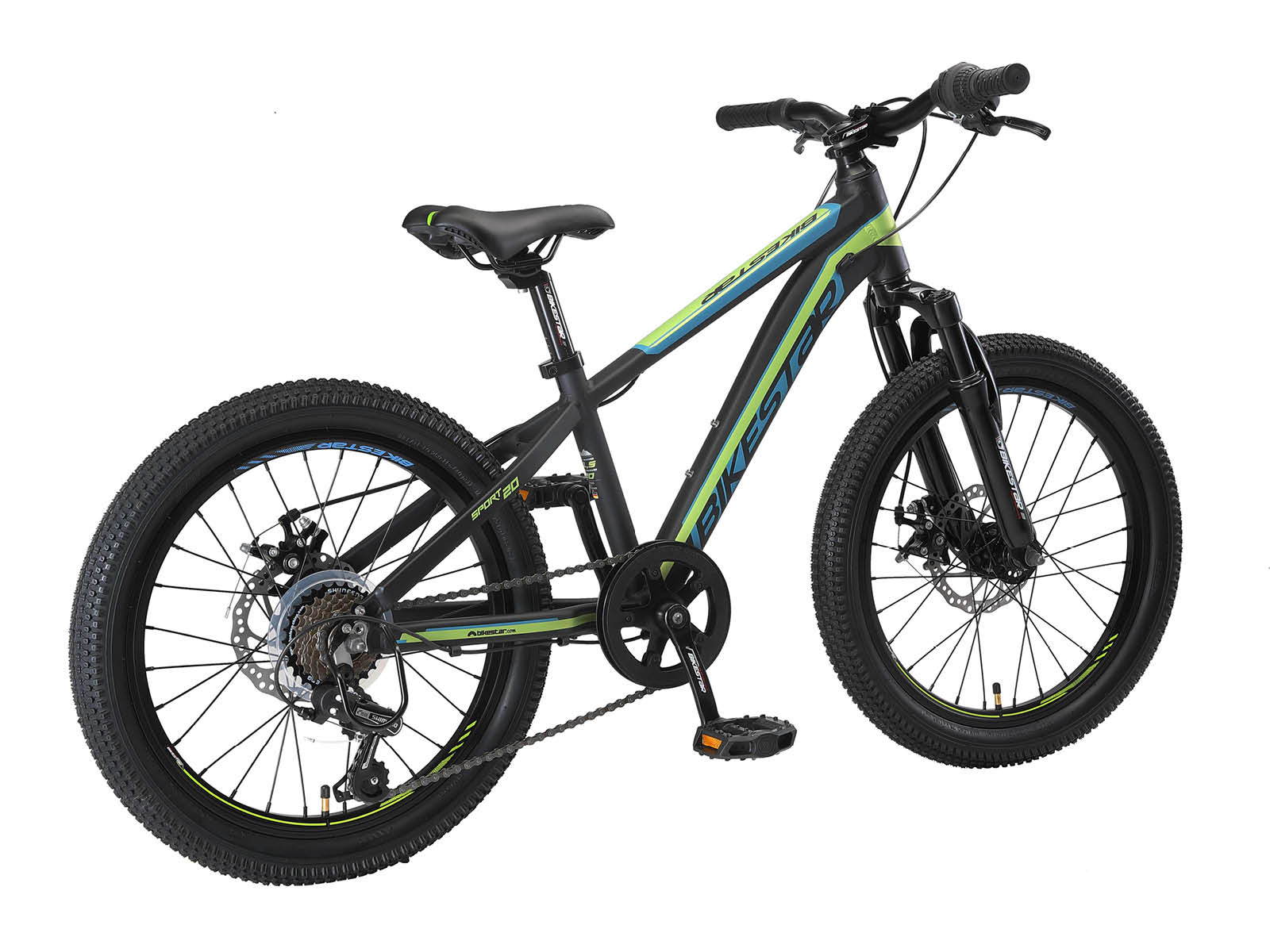 Bikestar kinderfiets MTB Sport 7speed 20inch zwart/groen - Afbeelding 3