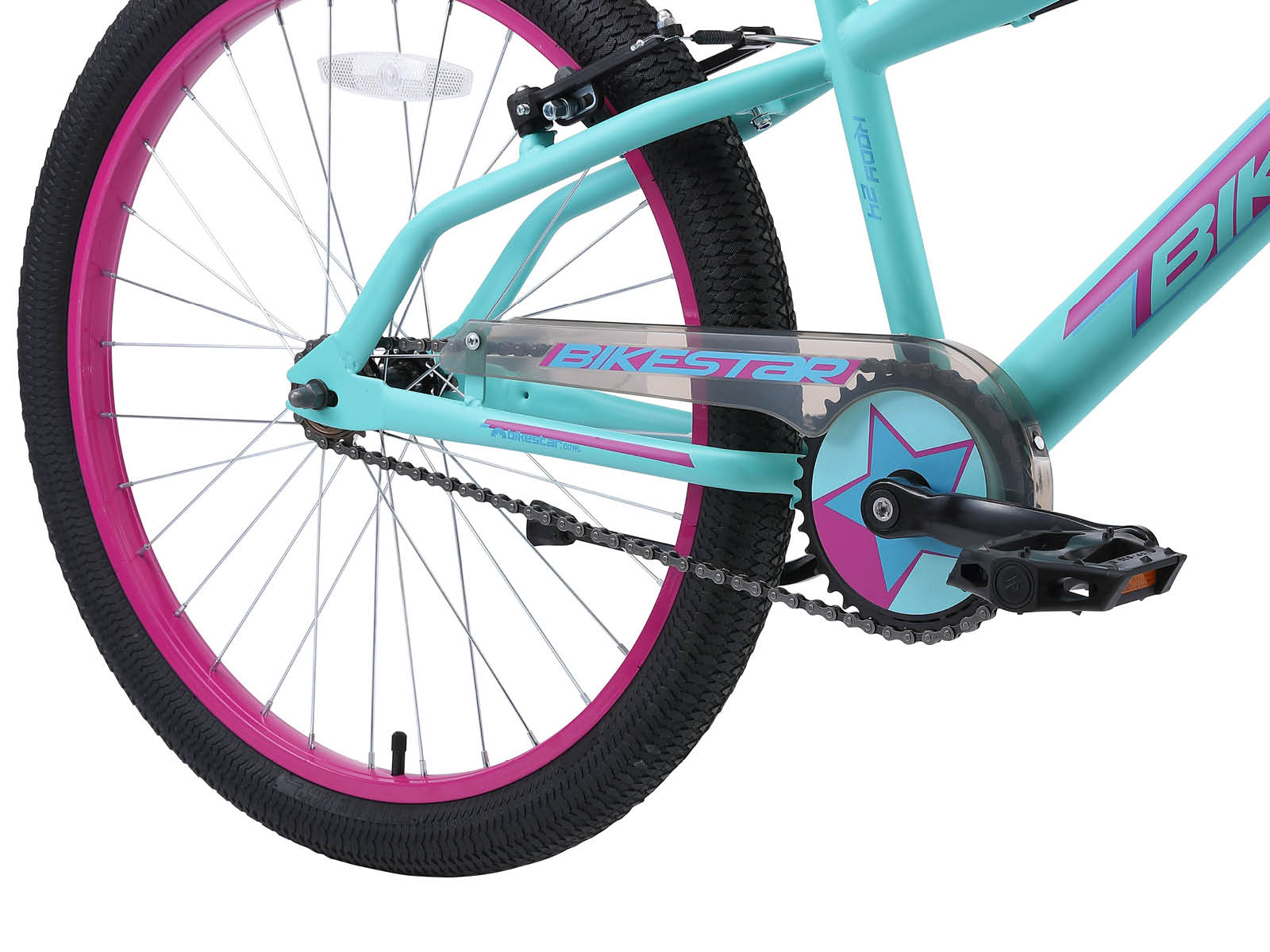 Bikestar kinderfiets Urban Jungle 24 inch turquoise/paars - Afbeelding 5