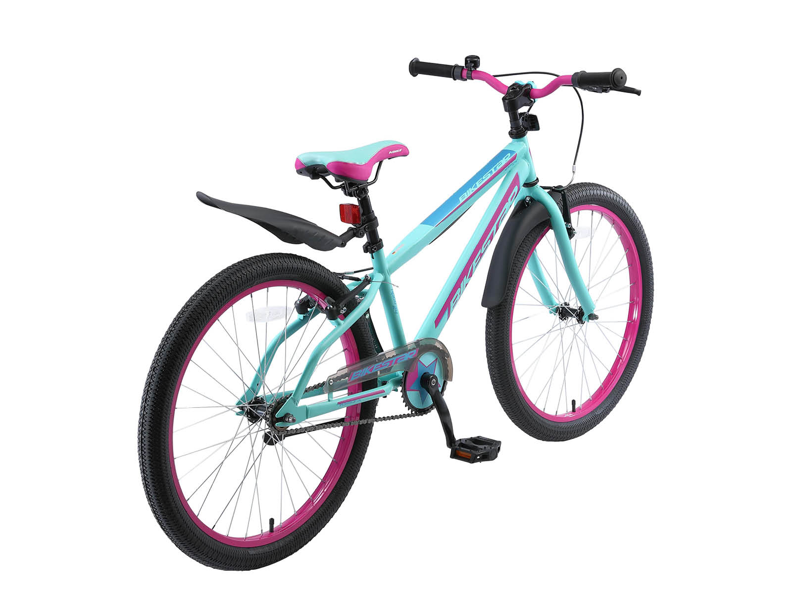 Bikestar kinderfiets Urban Jungle 24 inch turquoise/paars - Afbeelding 3