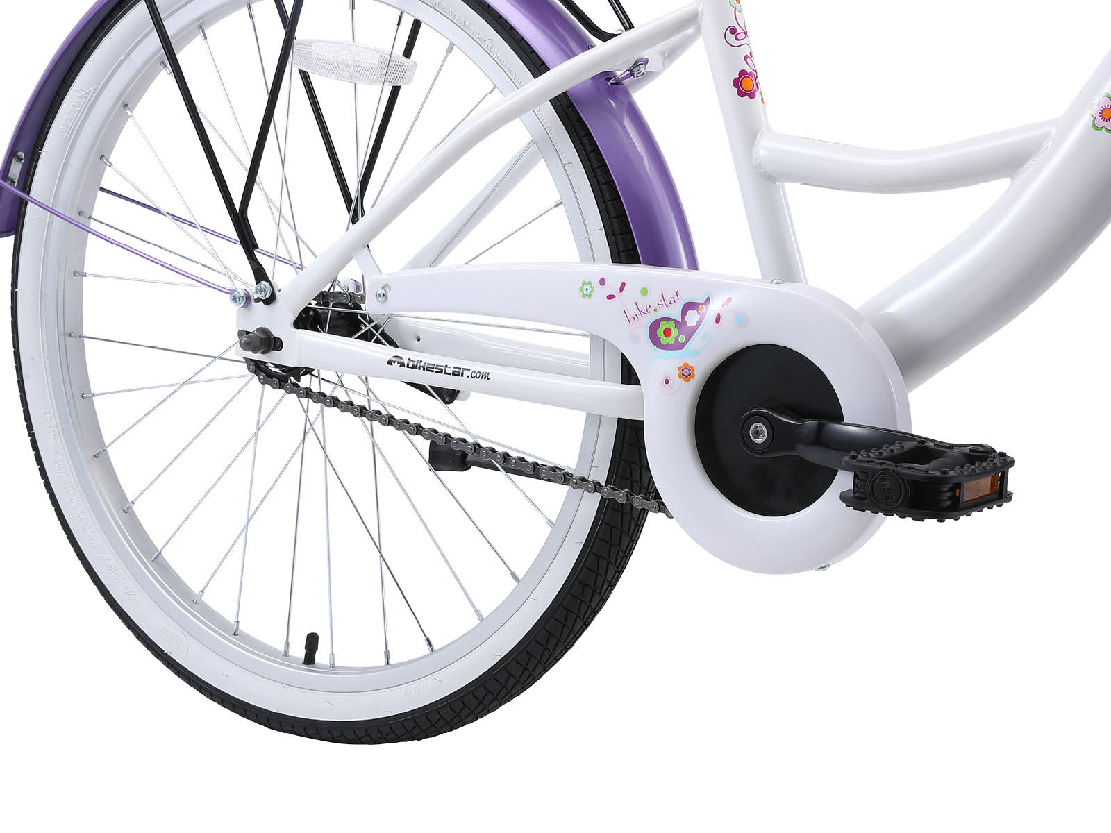 Bikestar kinderfiets Classic 24 inch lila/wit - Afbeelding 5