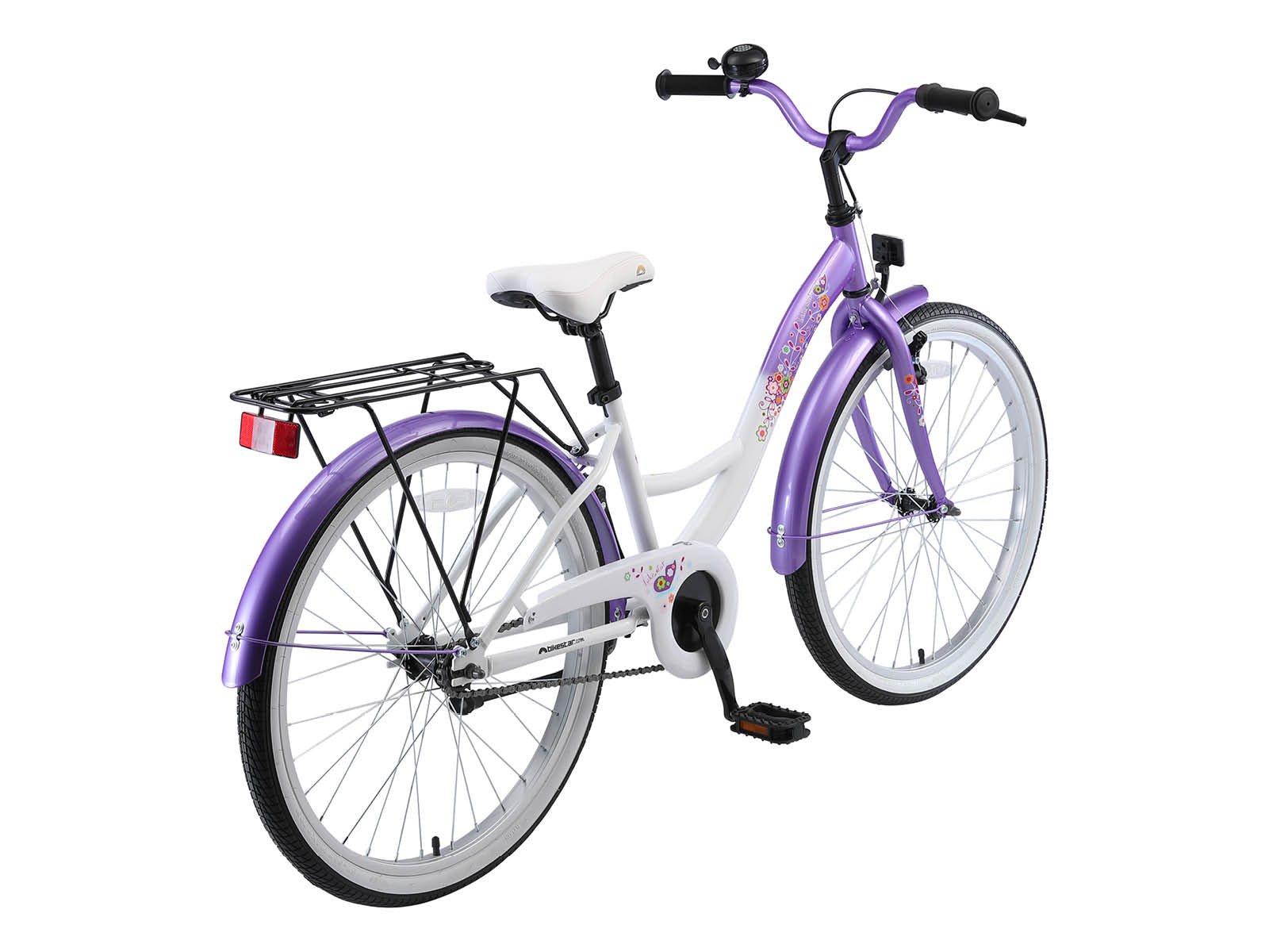 Bikestar kinderfiets Classic 24 inch lila/wit - Afbeelding 3