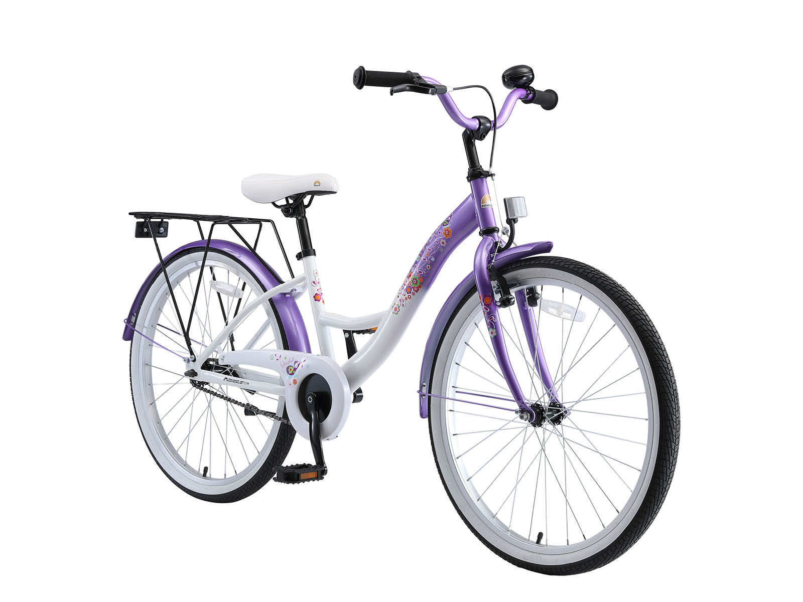 Bikestar kinderfiets Classic 24 inch lila/wit - Afbeelding 2