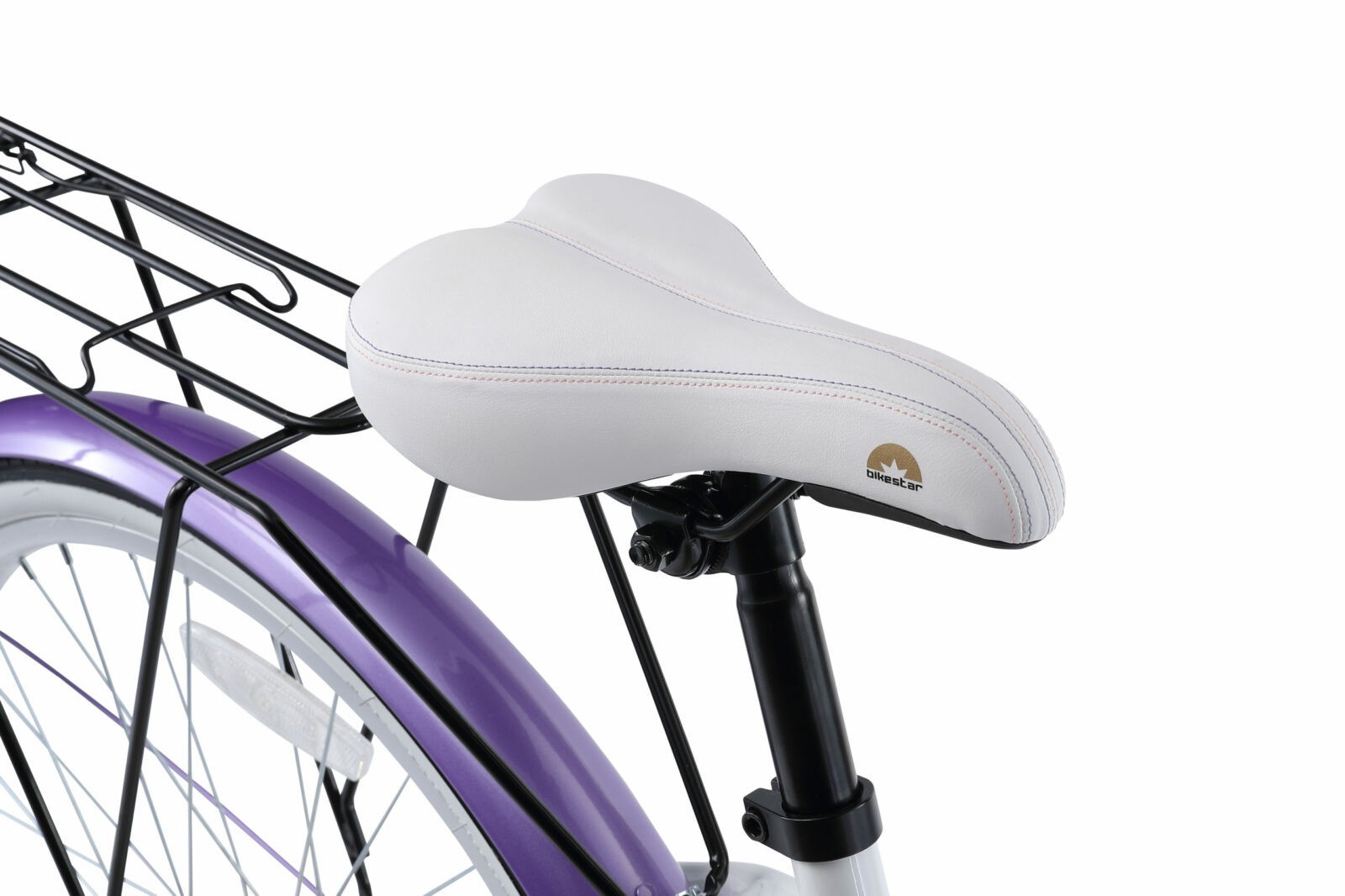 Bikestar, Classic kinderfiets, 24 inch, lila / wit TK - Afbeelding 7