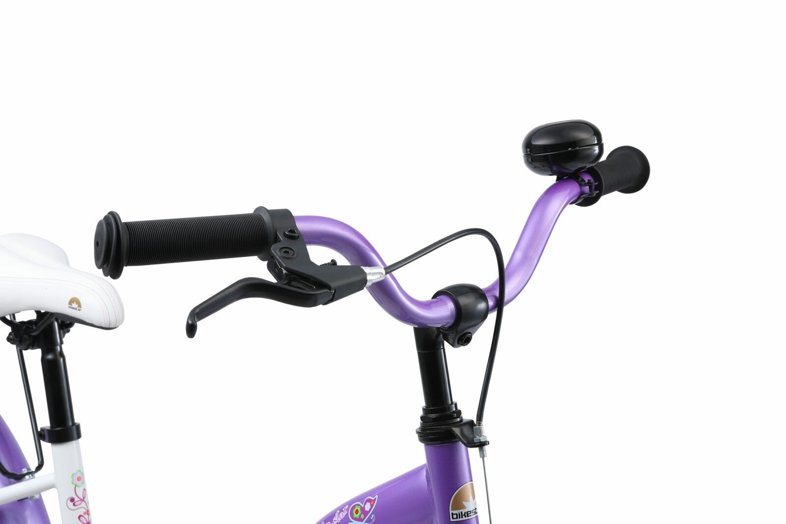 Bikestar, Classic kinderfiets, 24 inch, lila / wit TK - Afbeelding 8