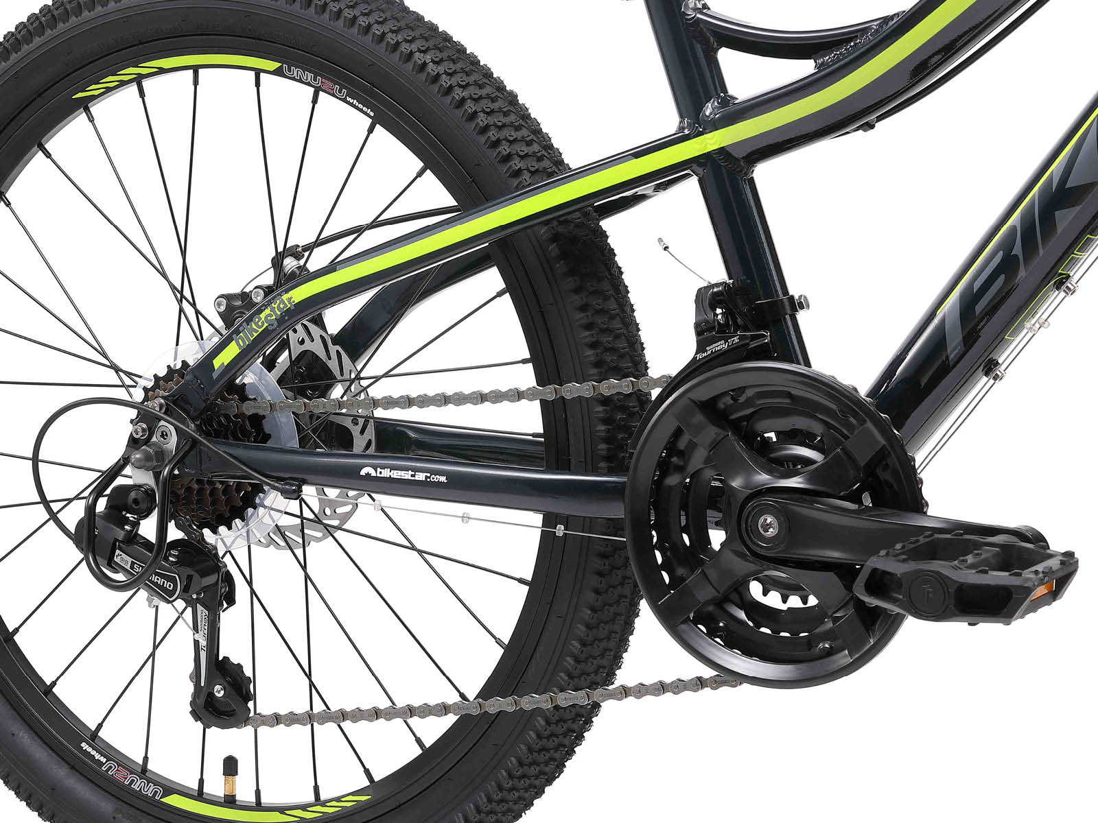 Bikestar hardtail MTB 21speed 24inch zwart/groen - Afbeelding 5